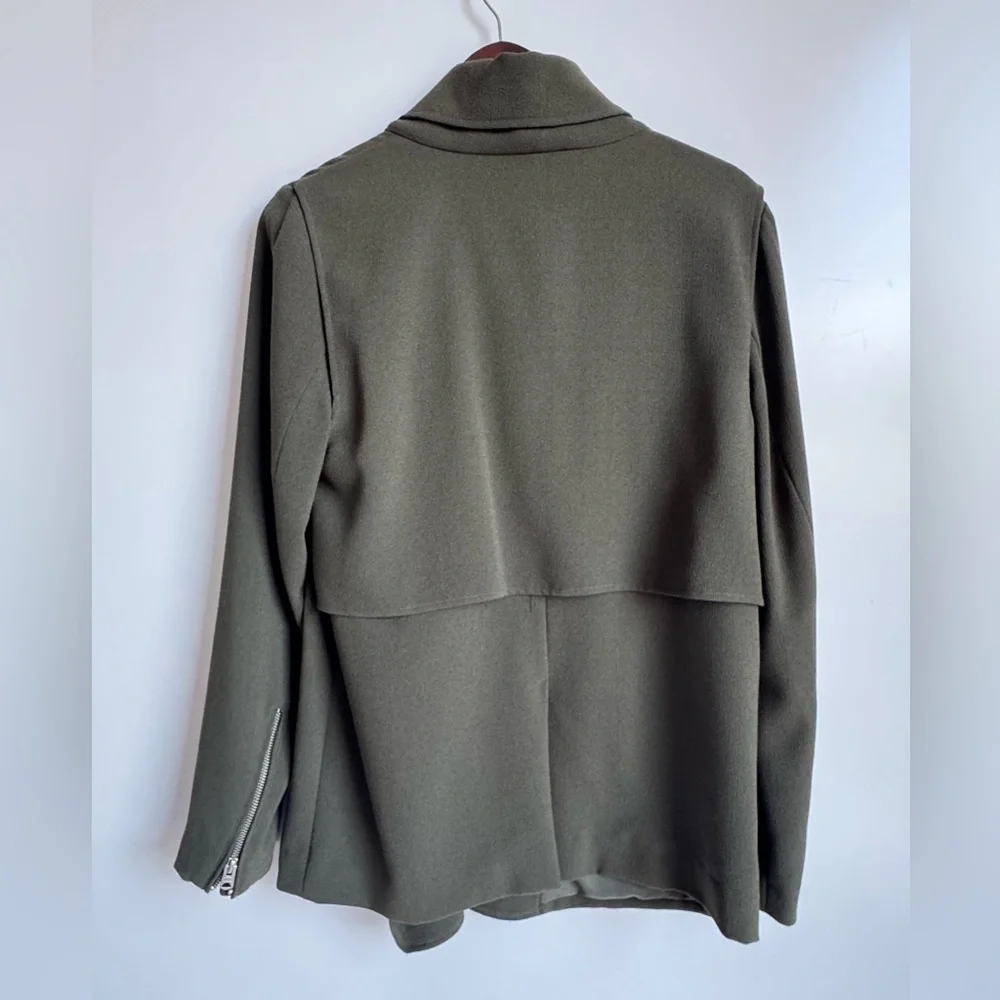 Aritzia Wilfred Mayet Moto Jacket Olive green women medium‎ moto asymmetric rock